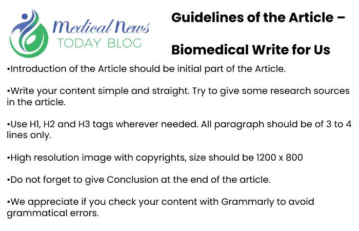 Guidelines for the article Medical News Today Blog