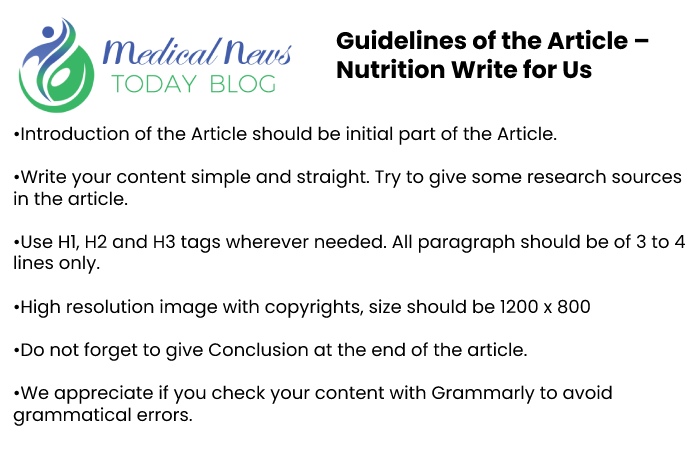 Guidelines for the article Medical News Today Blog 