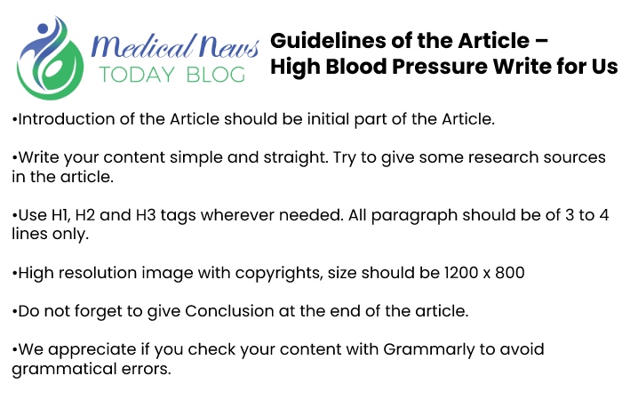 Guidelines for the article Medical News Today Blog